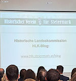 Abb. 2: Blogwerbung bei der Wartinger-und Tremelfeier am 21. Mai im Wartingersaal