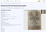Grabinschrift Pfarrkirche Hainersdorf         