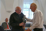 V. l.: Altabt Benedikt Plank (45 Jahre Korrespondent), Wernfried Hofmeister (17. 9. 2026)