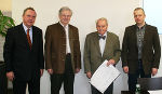 V.l.: Alfred Ableitinger, Reinhard Härtel, Friedrich Hausmann, Meinhard Brunner