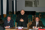 Arbeitstagung der HLK-KorrespondentInnen im Kleinen Festsaal des Stiftes Admont. V.l.: Alfred Ableitinger, Günther Jontes, Robert Hausmann (15. 10. 2009)