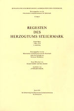 Regesten des Herzogtums Steiermark. Erster Band: 1308–1319, 1. Lieferung ©      