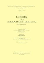 Regesten des Herzogtums Steiermark. Zweiter Band: 1320–1330