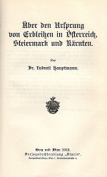 Über den Ursprung von Erbleihen in Österreich, Steiermark und Kärnten