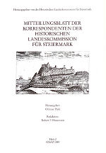 Mit­teilungs­blatt der Korrespondenten der Historischen Landes­kommission für Steiermark (Heft 2)