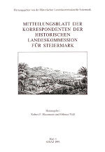 Mit­teilungs­blatt der Korrespondenten der Historischen Landes­kommission für Steiermark (Heft 4)