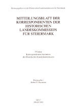 Mit­teilungs­blatt der Korrespondenten der Historischen Landes­kommission für Steiermark (Heft 7) ©      