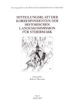 Mit­teilungs­blatt der Korrespondenten der Historischen Landes­kommission für Steiermark (Heft 9)