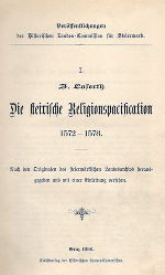 Die steirische Religionspacifikation 1572–1578