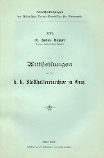 Mittheilungen aus dem k. k. Statthaltereiarchive zu Graz ©      