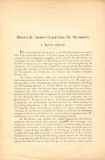 Historische Landes-Commission für Steiermark. I. Bericht 1892/93