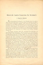 Historische Landes-Commission für Steiermark. I. Bericht 1892/93 ©      