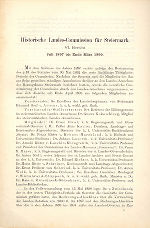Historische Landes-Commission für Steiermark. VI. Bericht. Juli 1897 bis Ende März 1899
