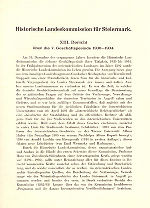 Historische Landeskommission für Steiermark. XIII. Bericht über die 7. Geschäftsperiode 1930–1934 ©      