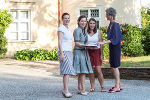 Katharina Bergmann-Pfleger, Barbara Stelzl-Marx, Anna Thaller und Eva-Maria Streit (v.l.) vor der Buchpräsentation in St. Martin am 26. Juni 2019