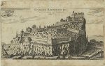 Historische Ansicht der Riegersburg auf einem Vischer-Stich des Jahres 1680