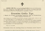 Abb. 5: Todesanzeige für die Regentin des Herzoglich Saoyschen Damenstifts in Wien, Ernestine Gräfin Tige 