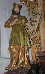 Abb. 1: Philipp Jakob Straub, hl. Zacharias, 1740–1750, Hochaltar, Frauenkirche Pernegg an der Mur © Christina Pichler Abb. 1: Philipp Jakob Straub, hl. Zacharias, 1740–1750, Hochaltar, Frauenkirche Pernegg an der Mur