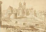 Abb. 4: Stift Seckau (lavierte Federzeichnung, nicht datiert [um 1850] und nicht signiert) 